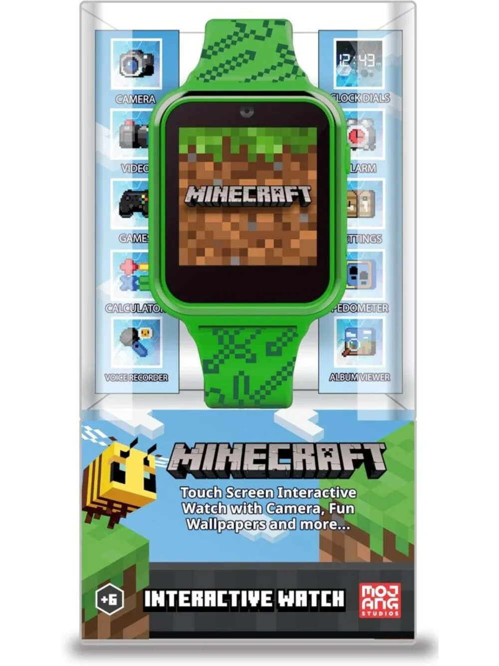 Interactive Kids Smart Watch - Touchscreen, Camera, Games, Pedometer, 10 Faces